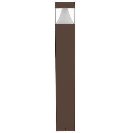 Westgate BOL-42-S-C-C-MCTP-BRBOLLARD 42in SQUARE FLAT TOP LOUVER CLEAR LENS ADJ. 12-22W 30/40/50K, BRONZ BOL-42-S-C-C-MCTP-BR